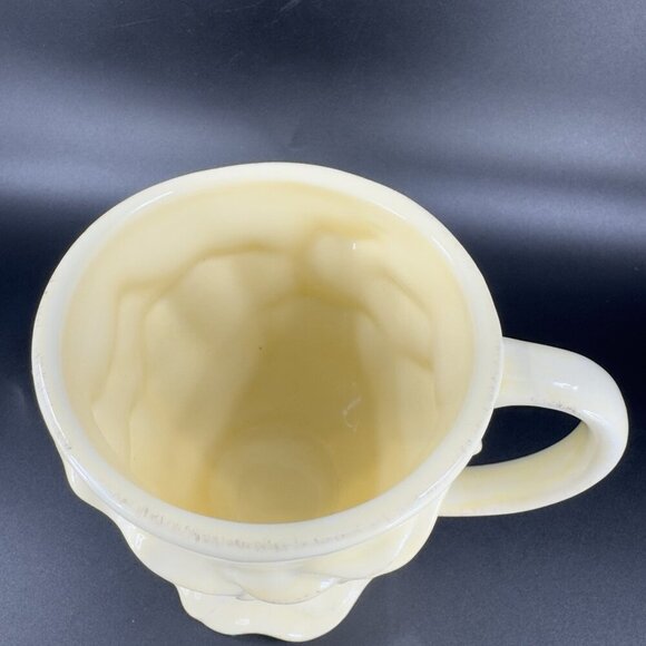 Roscher Flower Antique Butter Yellow Coffee Mug Cup Flower Shape Mugs Cups Set 2 - Picture 9 of 16